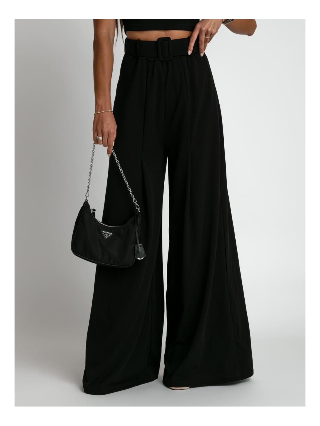 2-piece set, wide pants and black blouse AZRHP3868